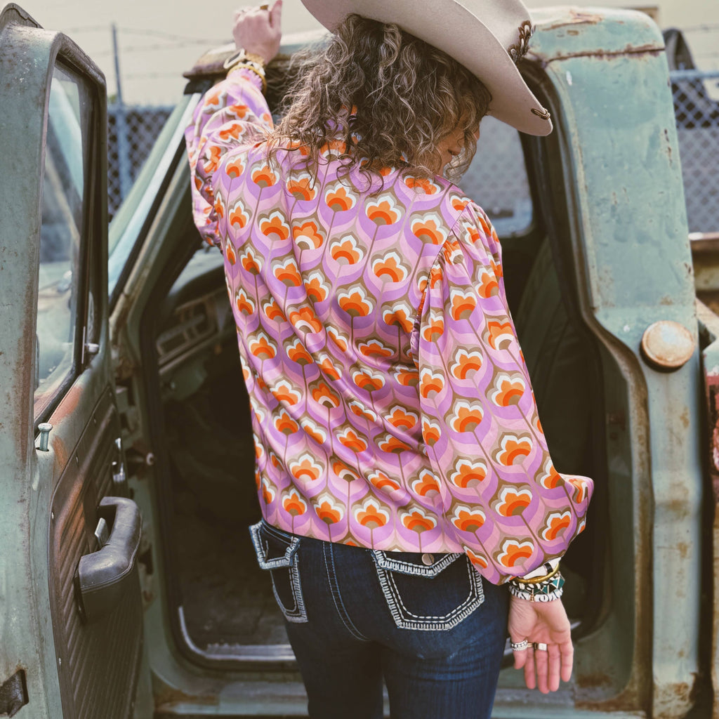 Room At The Top Balloon Sleeve Blouse
