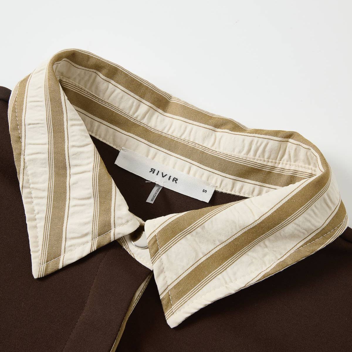 Anette Knit Collar Sweatshirt With Stripe Contrast