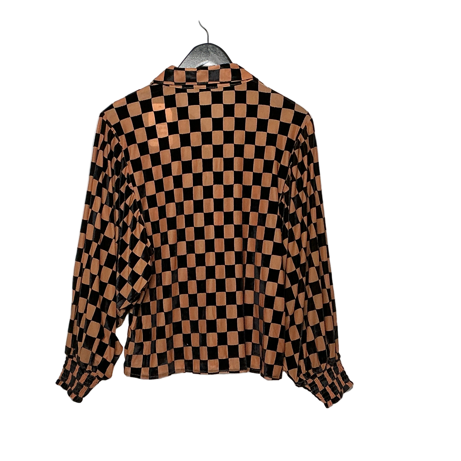 Checkered Brown/Tan Blouse