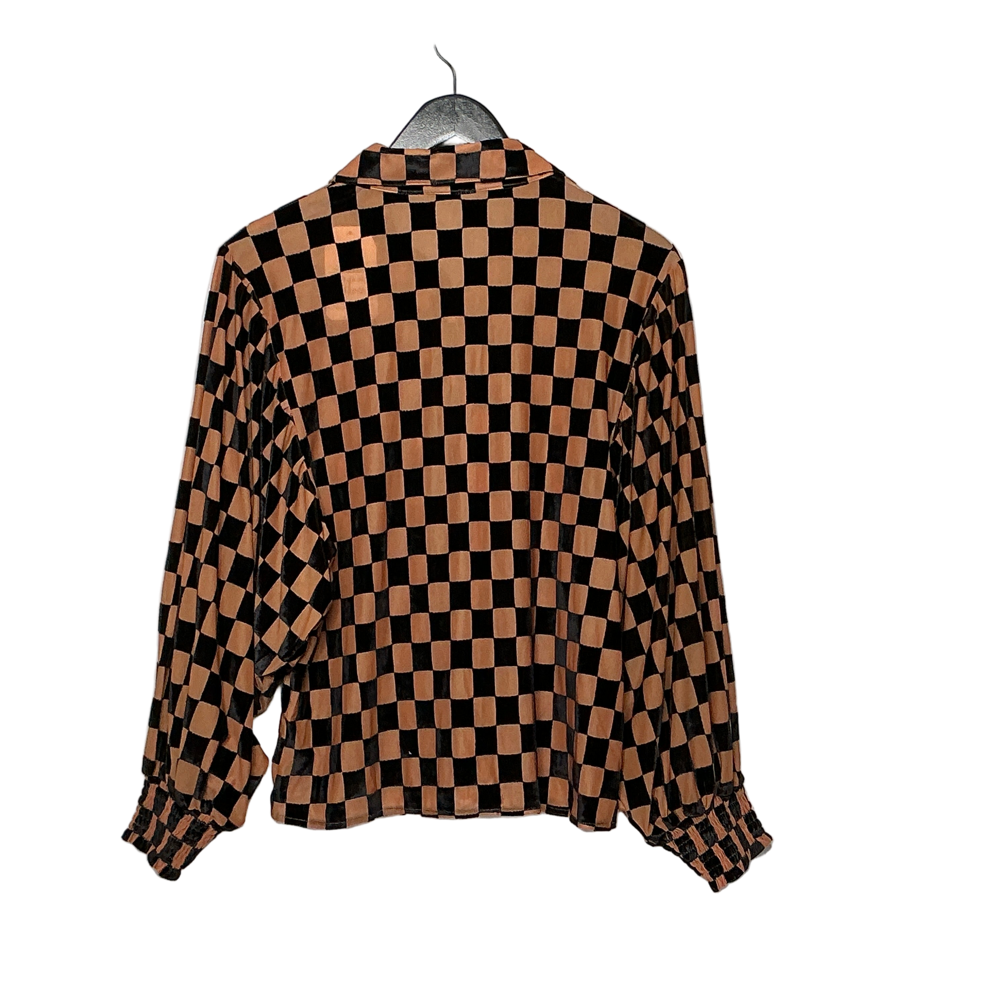 Checkered Brown/Tan Blouse