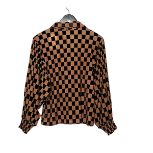 Checkered Brown/Tan Blouse