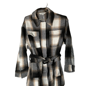 Plaid Belted Coat