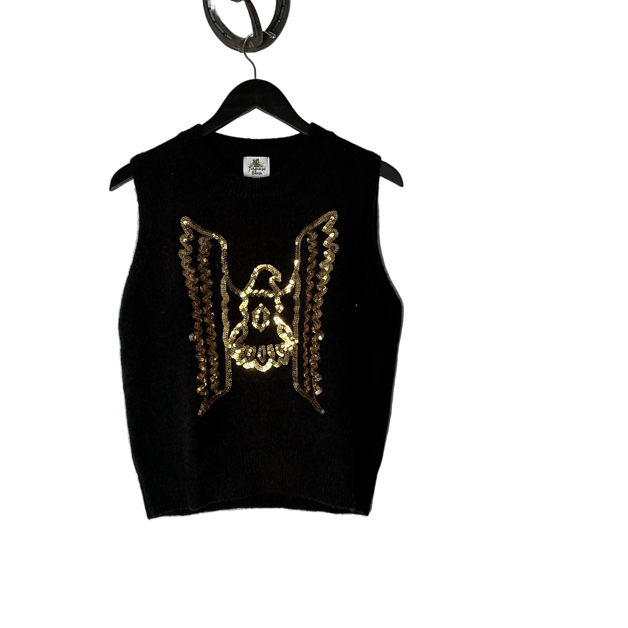 Silver Eagle Sweater Vest (Black)