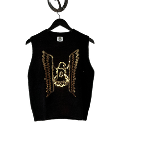 Silver Eagle Sweater Vest (Black)
