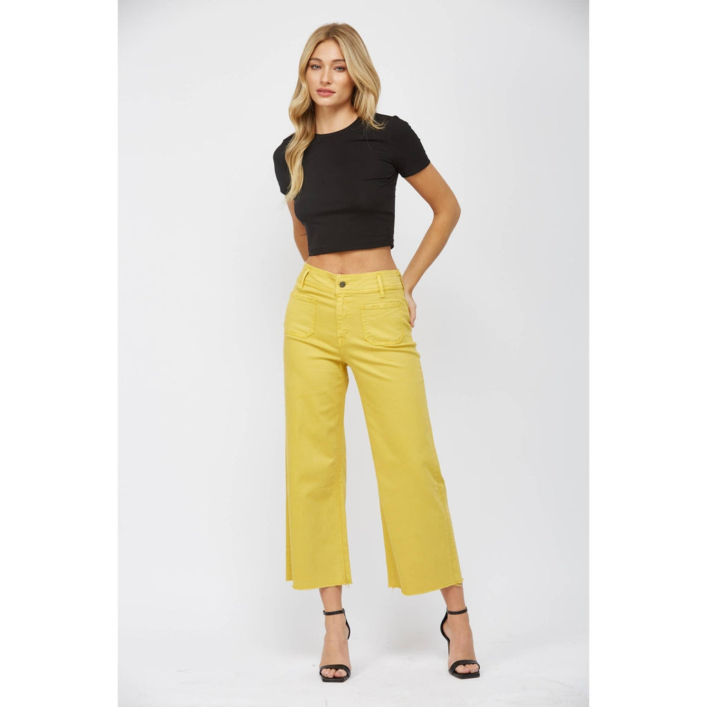 CROPPED WIDE LEG WITH FRONT POCKET