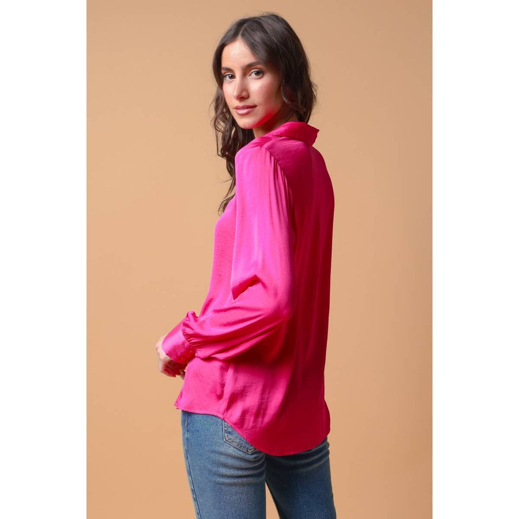 Neck Shirt With Open Seam Sleeve