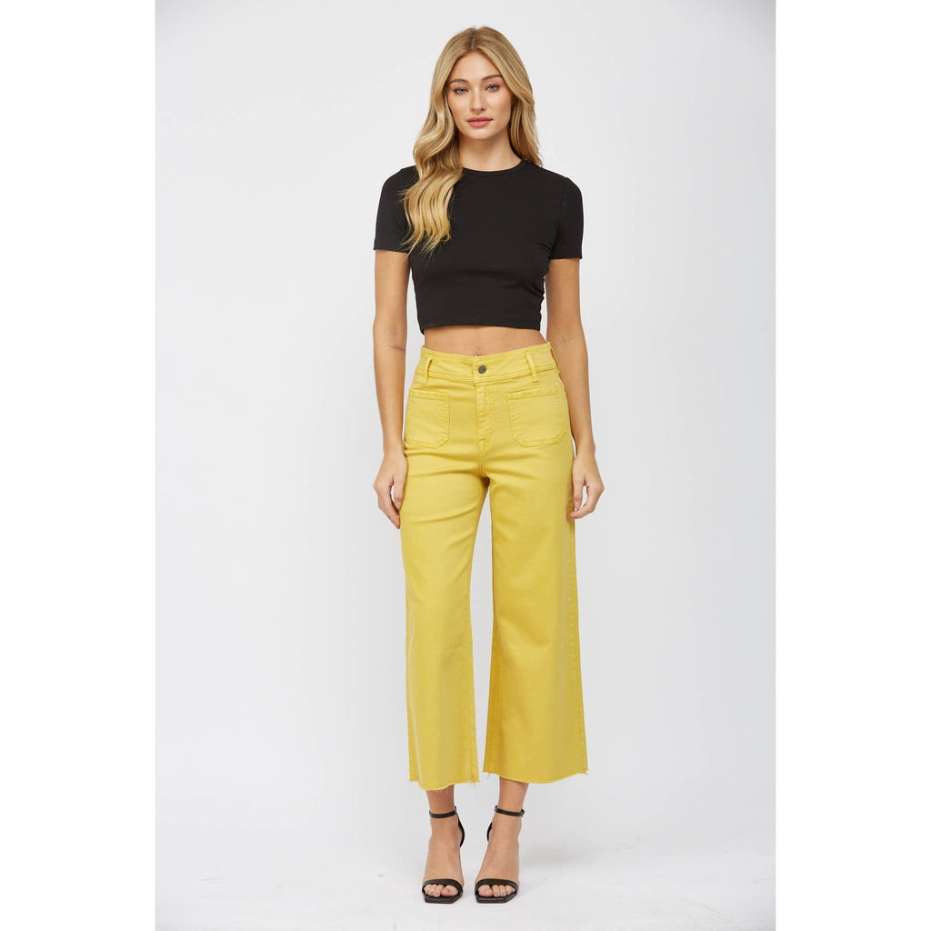 CROPPED WIDE LEG WITH FRONT POCKET