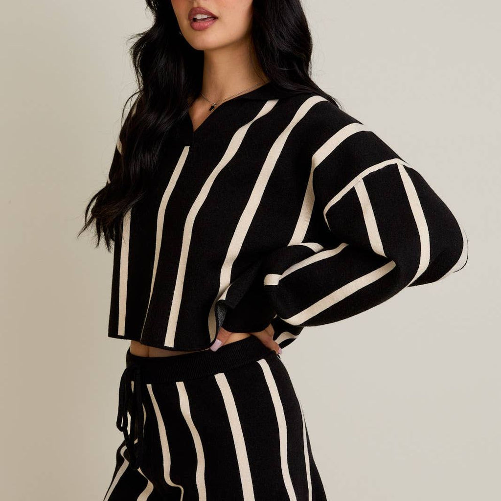 STRIPED SWEATER PULLOVER