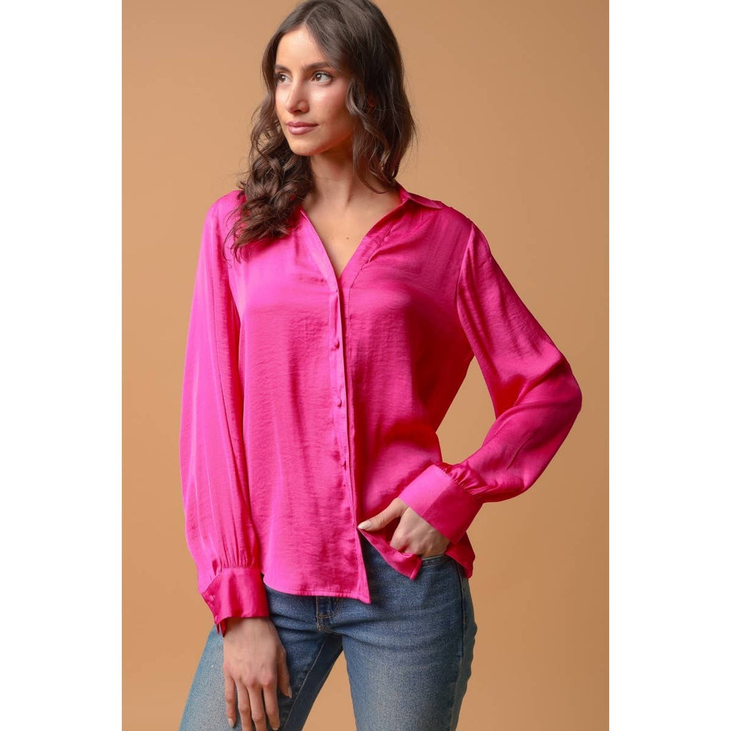 Neck Shirt With Open Seam Sleeve