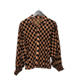 Checkered Brown/Tan Blouse