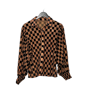 Checkered Brown/Tan Blouse