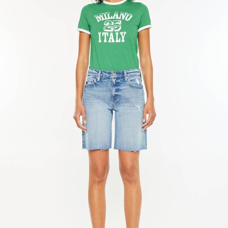 OPEN PACK MID RISE RELAXED BERMUDA JEANS