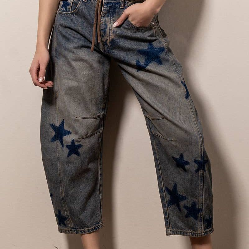 Sea of Stars Barrel Jeans