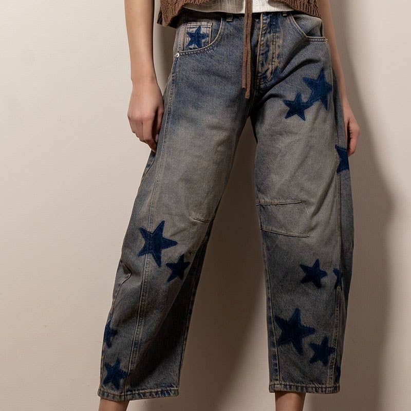 Sea of Stars Barrel Jeans