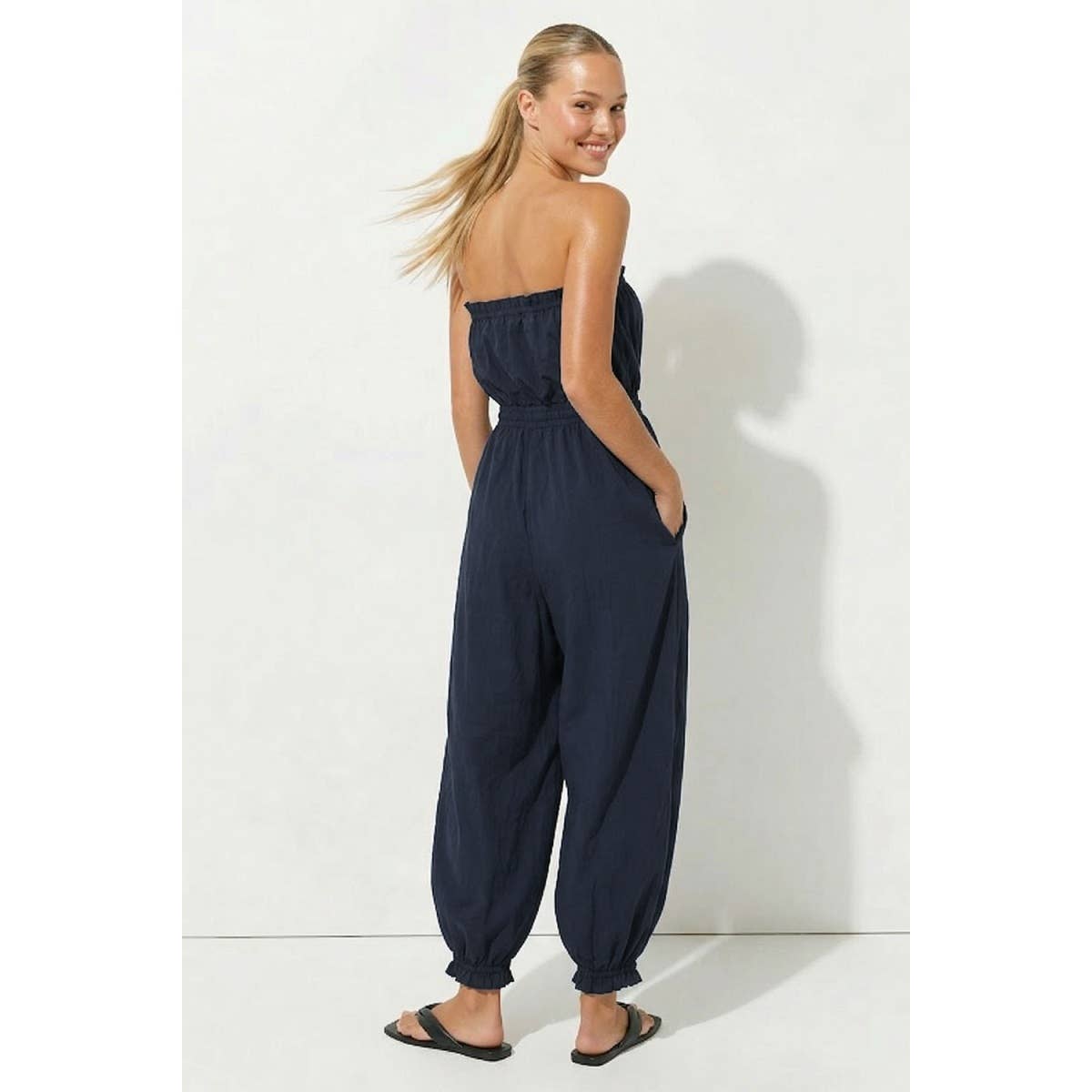Strapless Balloon Leg Jumpsuit
