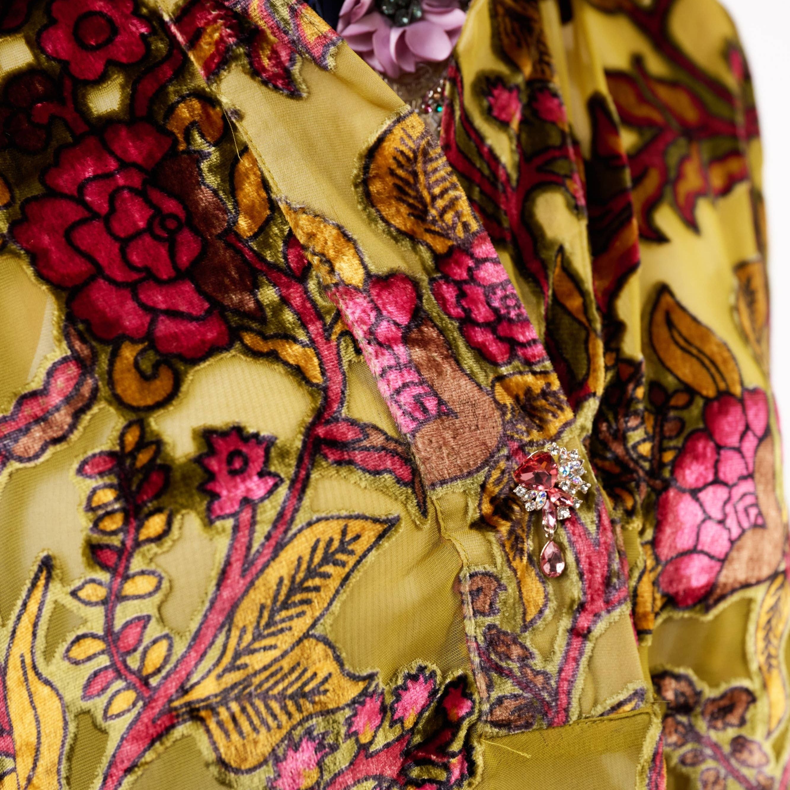 Holiday Jewels Burnout Velvet Blouse
