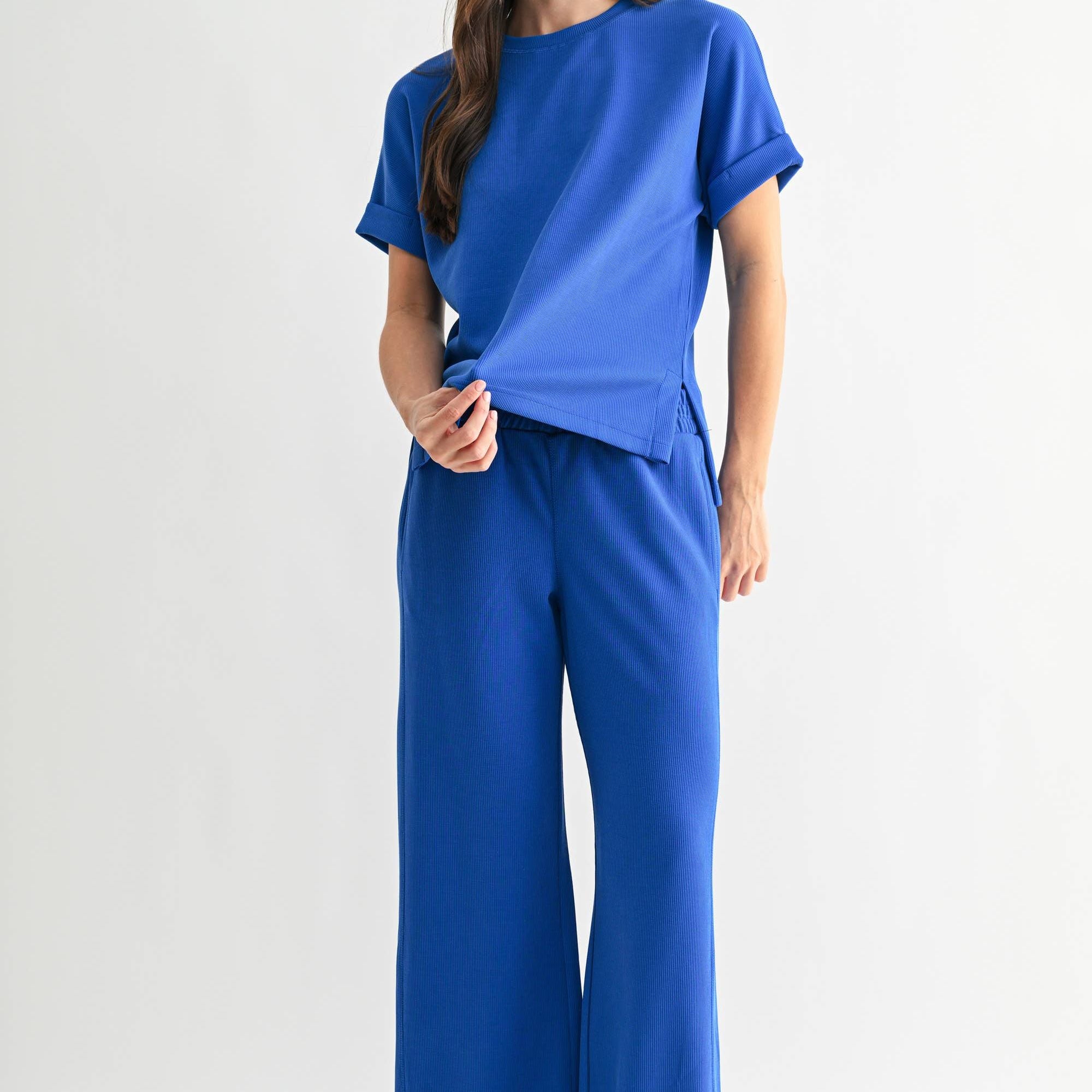 Luxe Sand Wash Rib Lounge Tee
