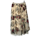 Rose Embroidery Crème Skirt