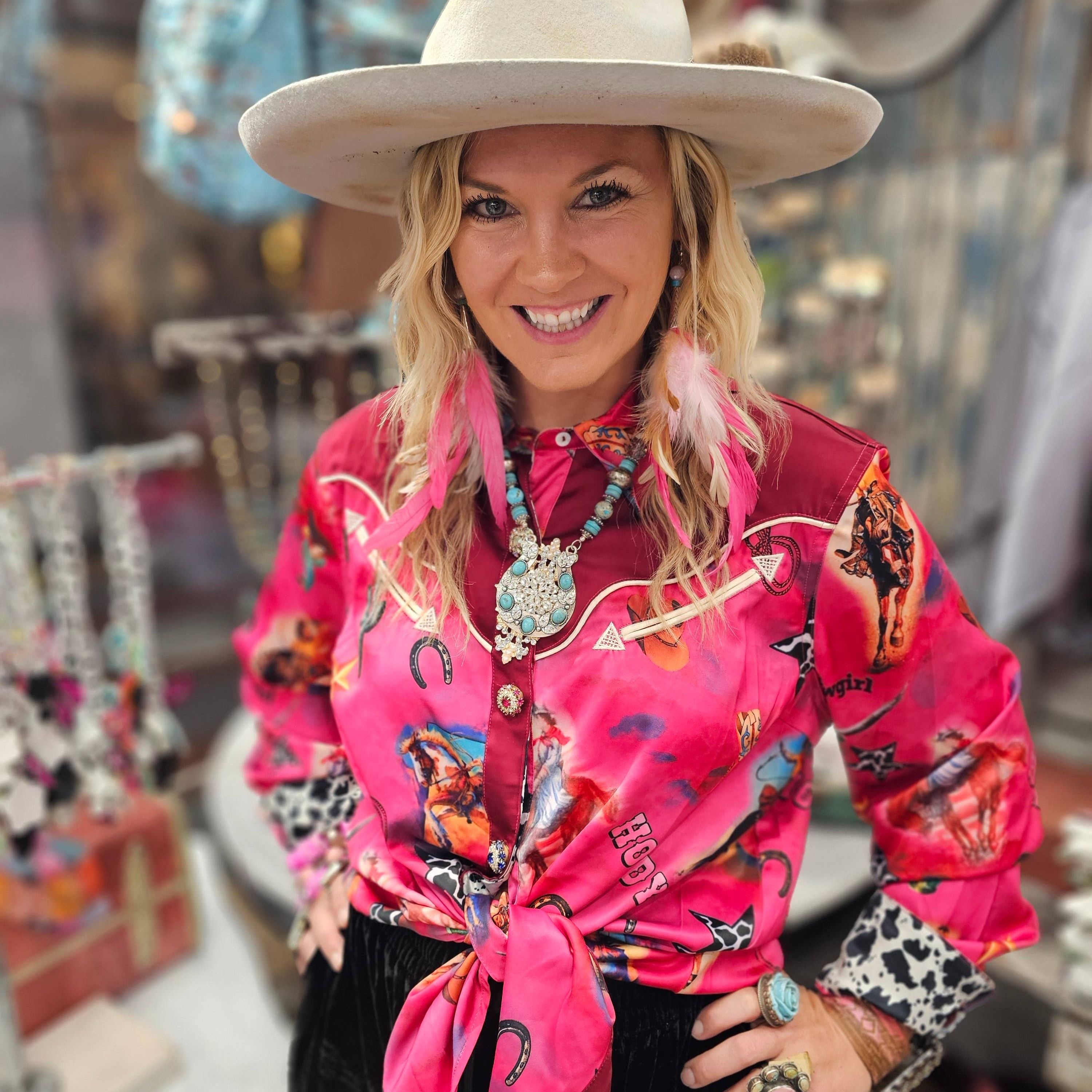 Ride'em Cowgirl Satin Shirt