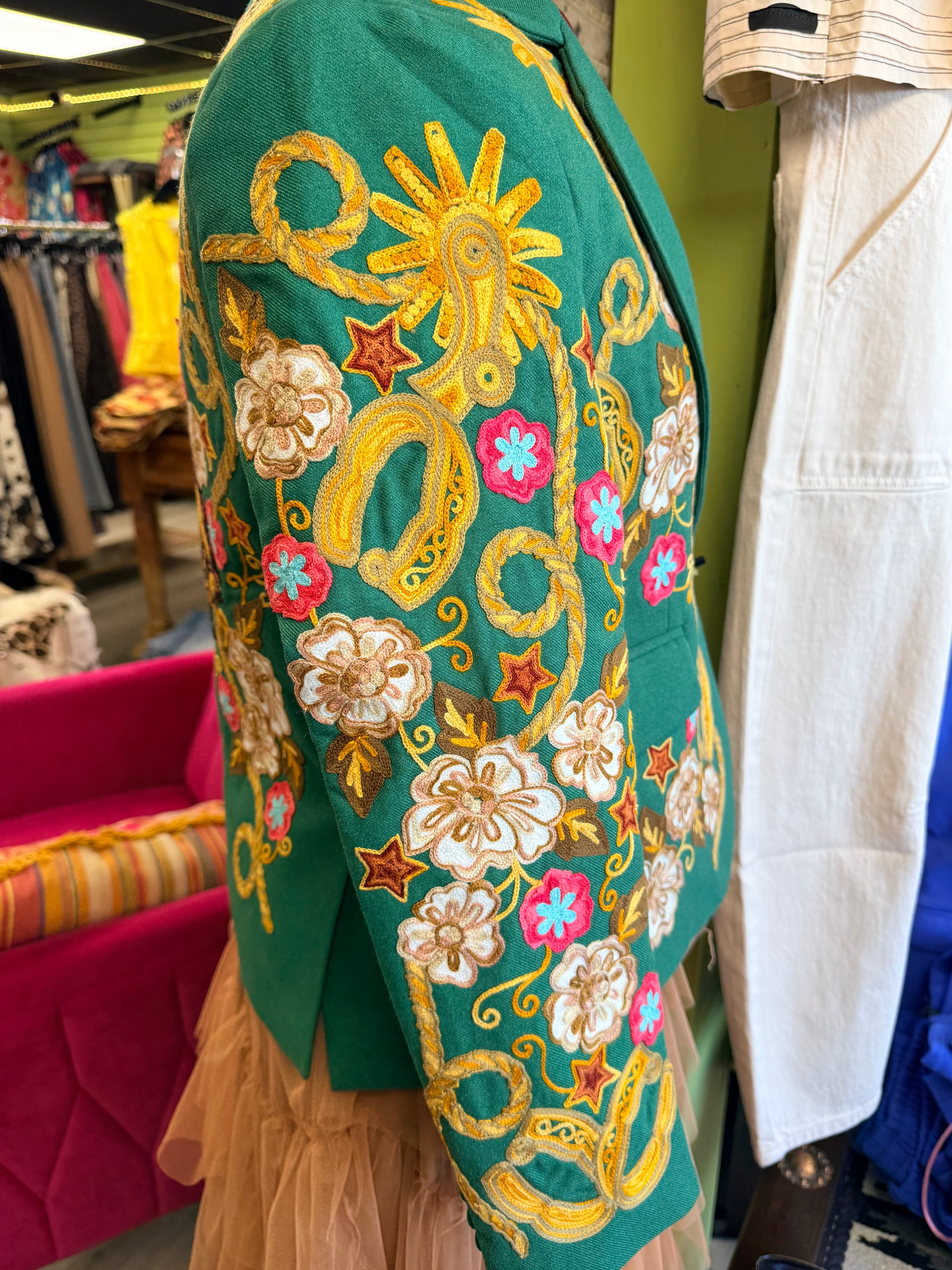 Green Bronc Rider Blazer