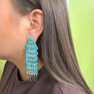 Turquoise Chandelier Earrings