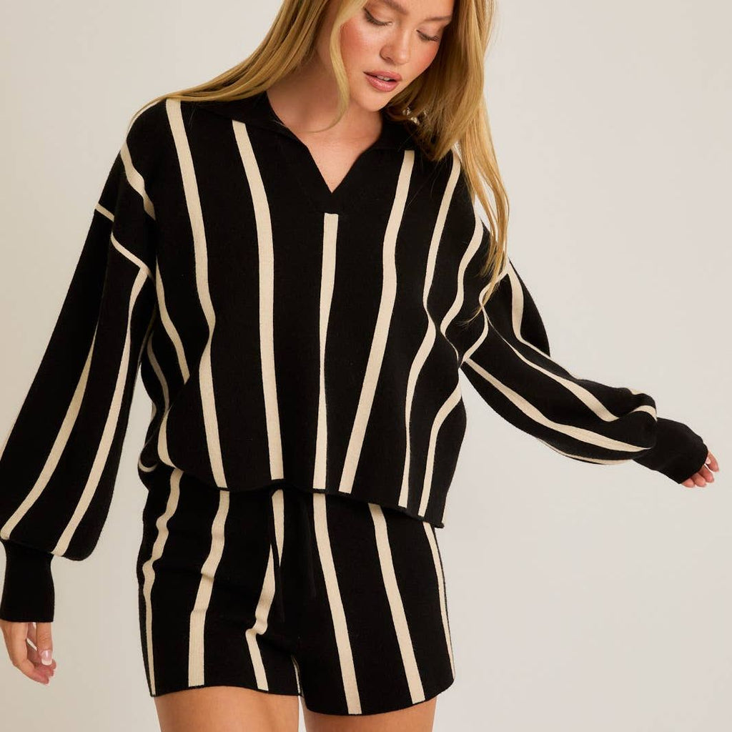 STRIPED SWEATER PULLOVER
