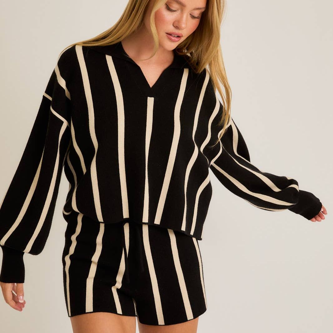 STRIPED SWEATER PULLOVER