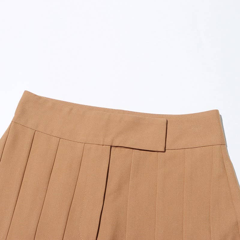 High-Waist Pleated Wide-Leg Pants - Summer Chic