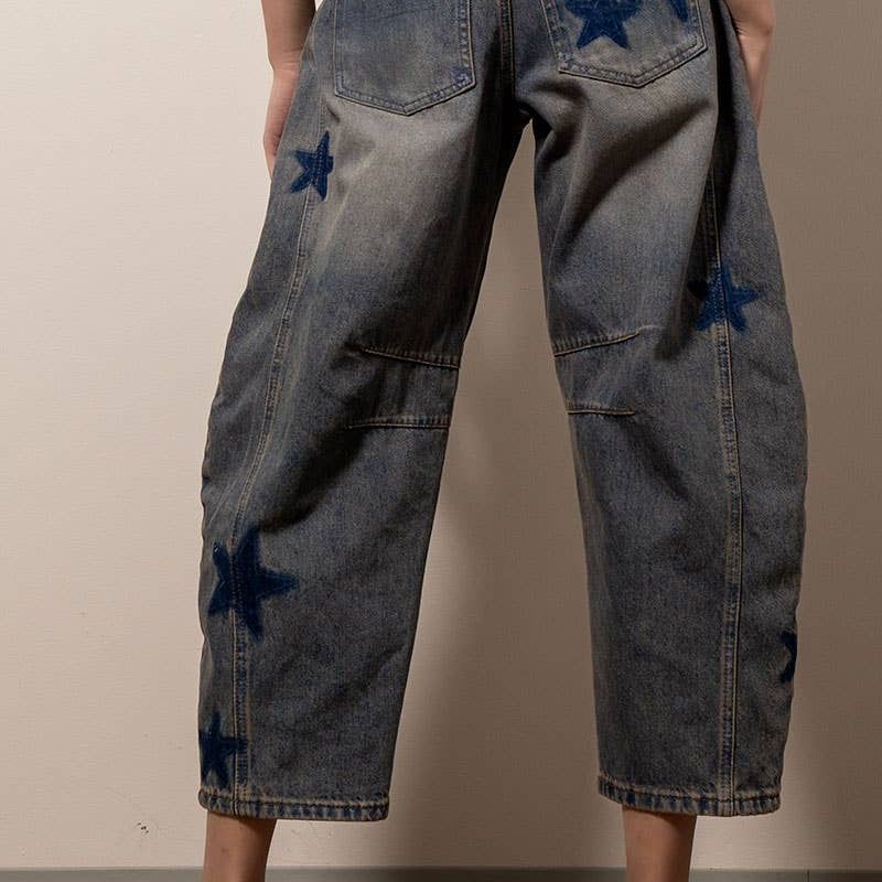 Sea of Stars Barrel Jeans
