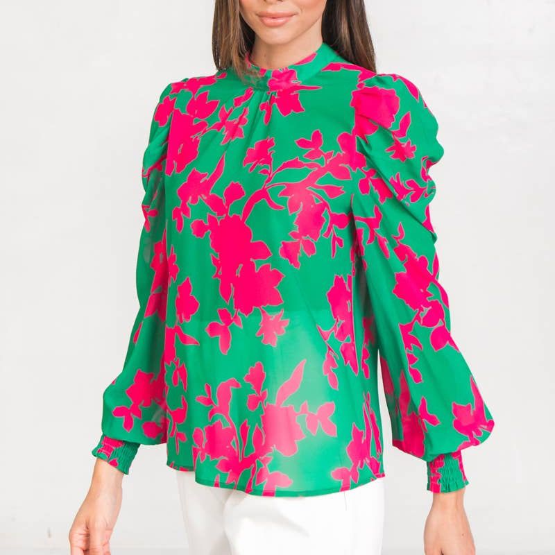 A printed woven top - JT9171