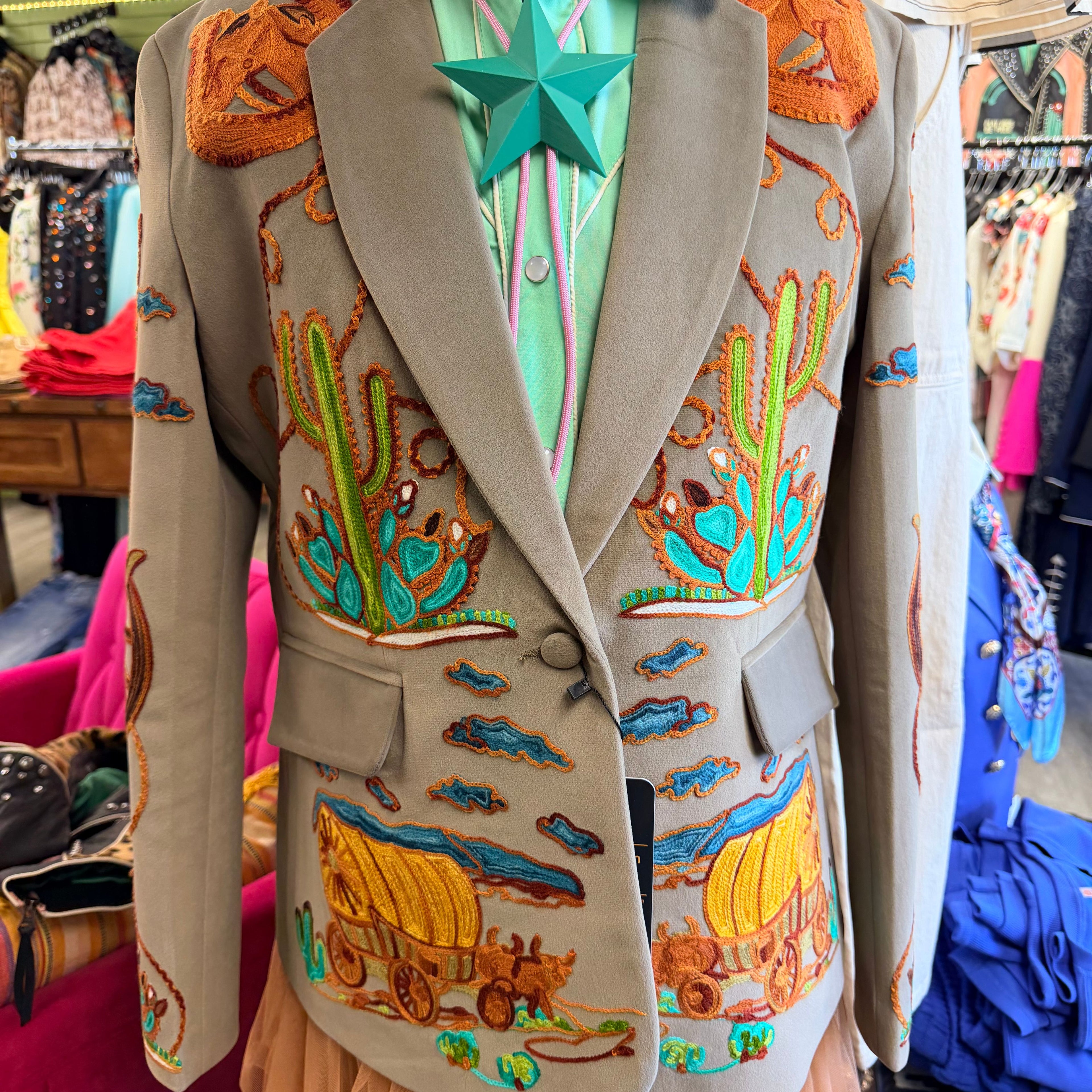 Wagon Wheel Velvet Blazer