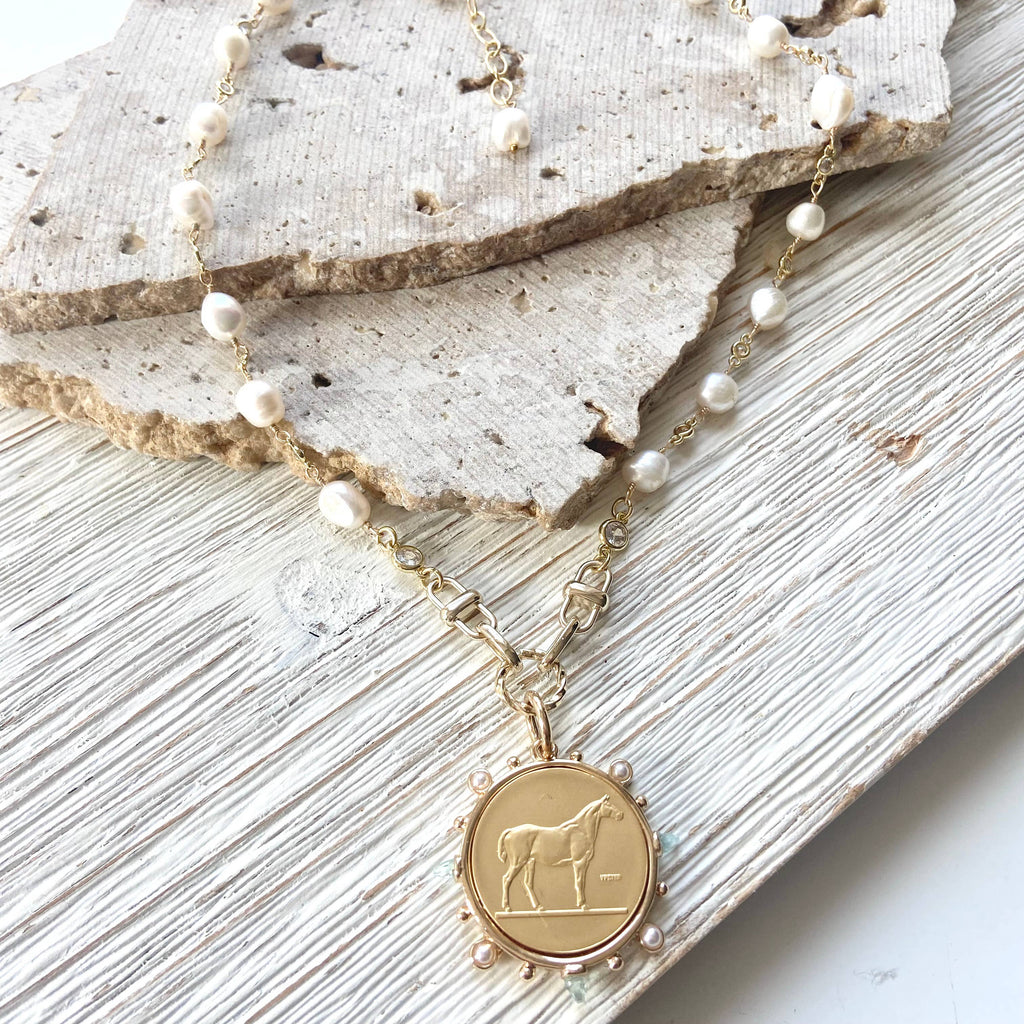 Horse coin equestrian jewelry derby boutique salon