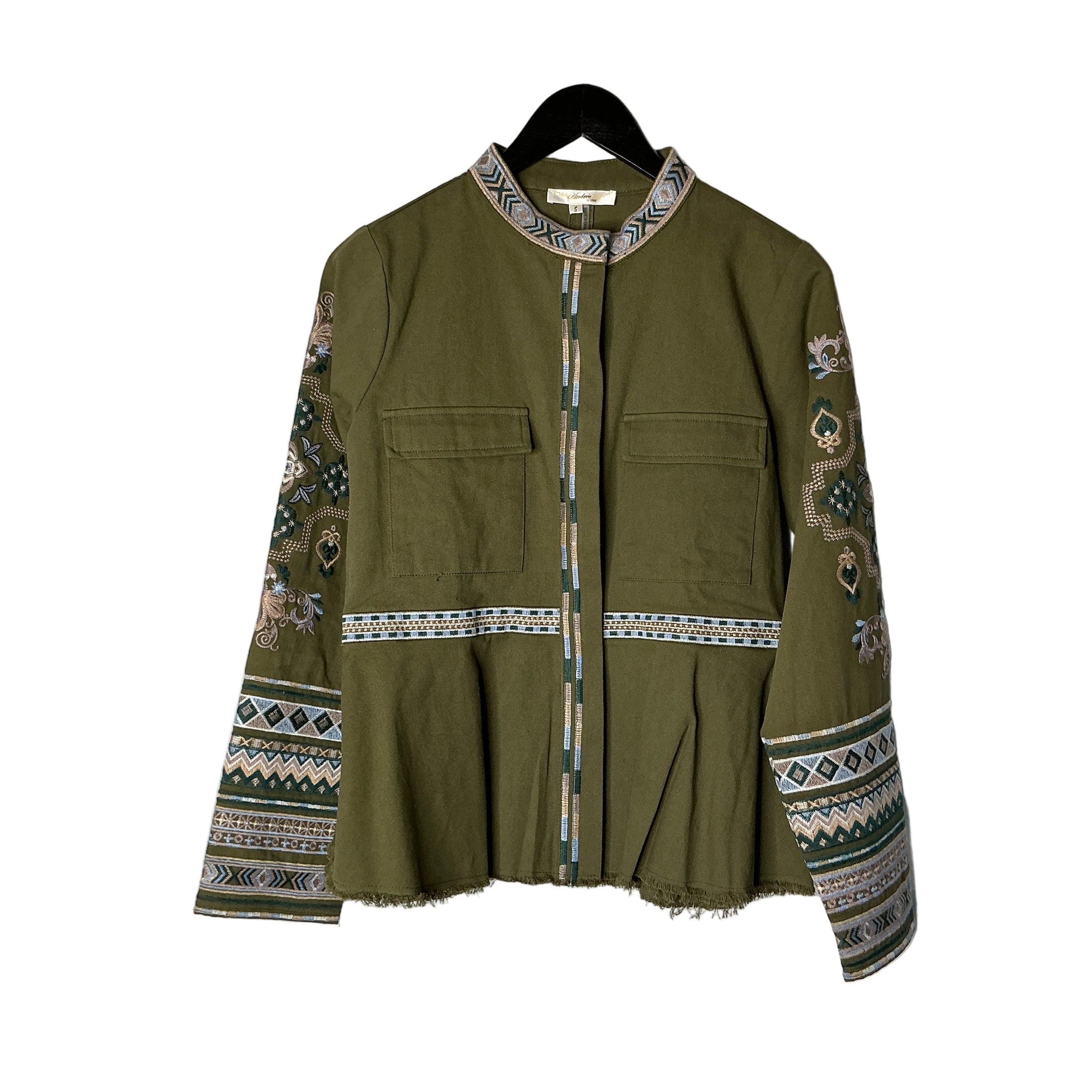 Army Green Embroidered Jacket