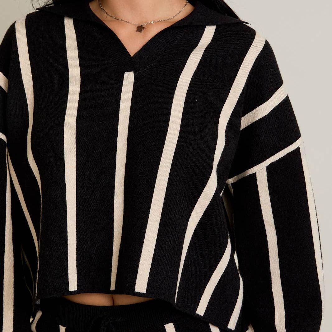 STRIPED SWEATER PULLOVER