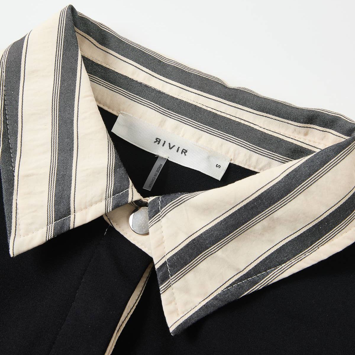 Anette Knit Collar Sweatshirt With Stripe Contrast
