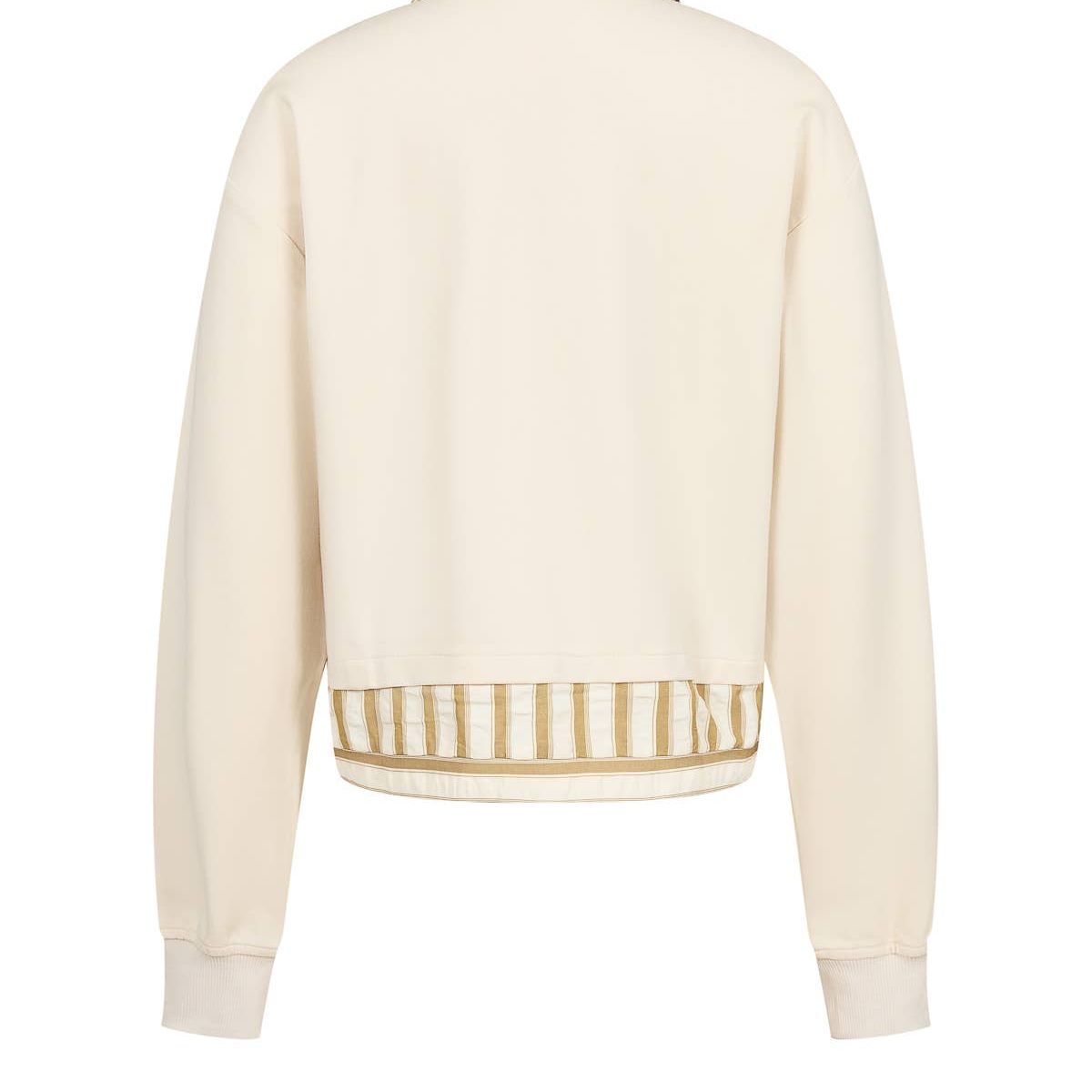 Anette Knit Collar Sweatshirt With Stripe Contrast