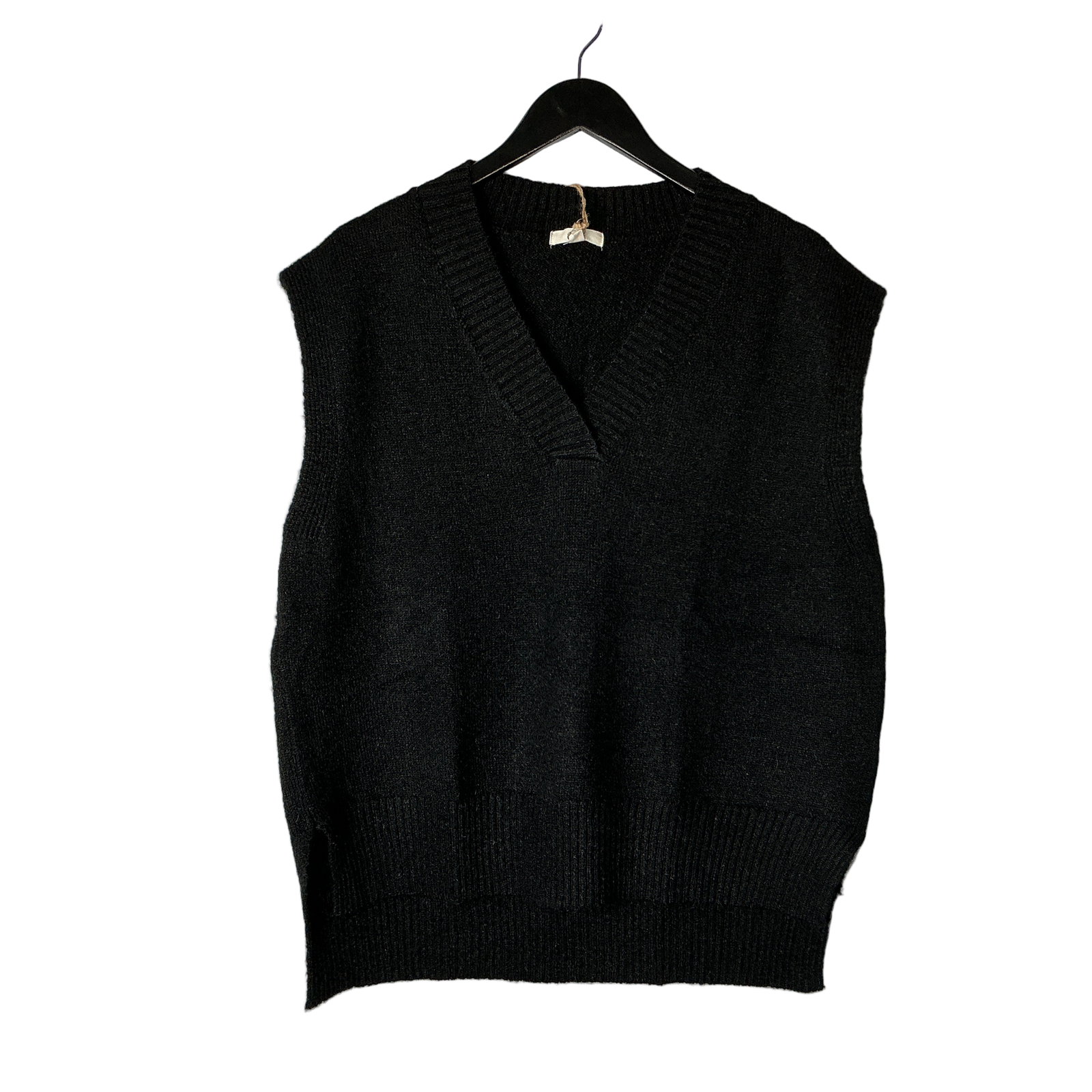 Black Wool Sweater Vest
