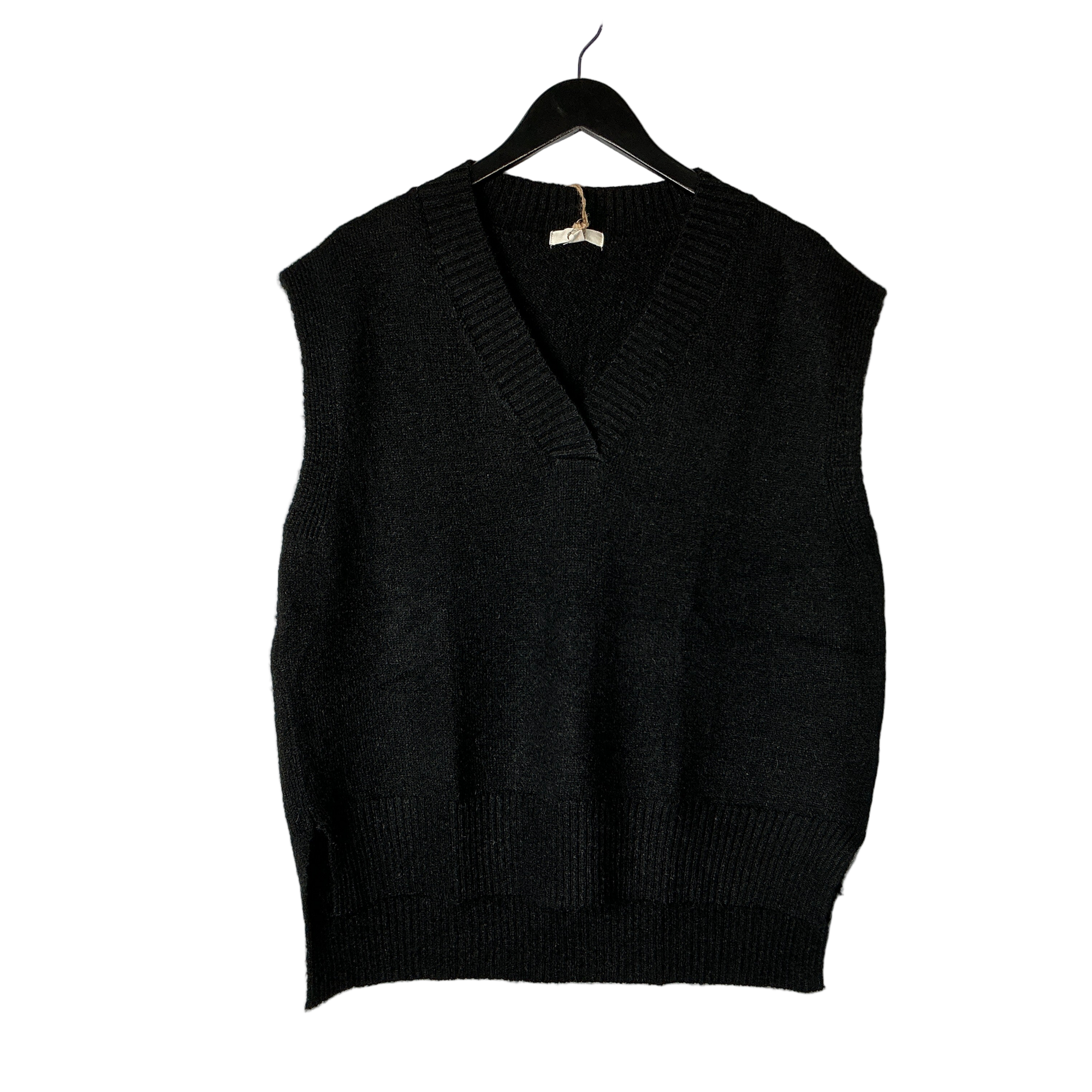 Black Wool Sweater Vest