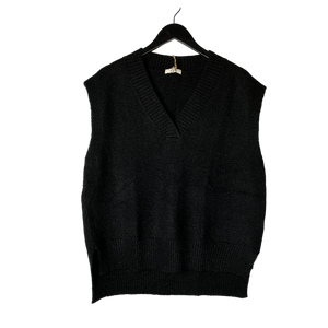 Black Wool Sweater Vest