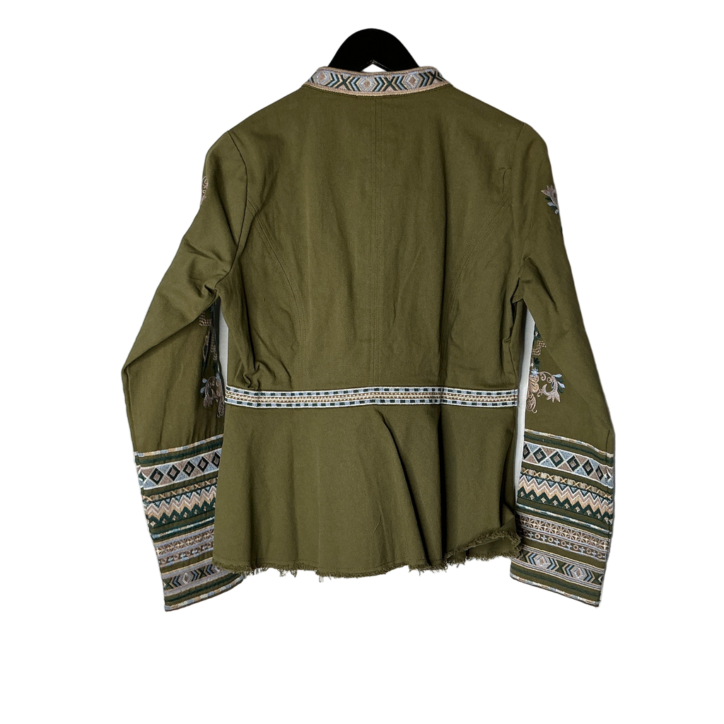 Army Green Embroidered Jacket