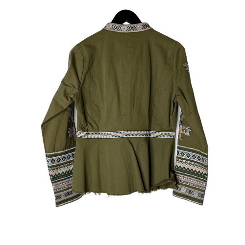 Army Green Embroidered Jacket