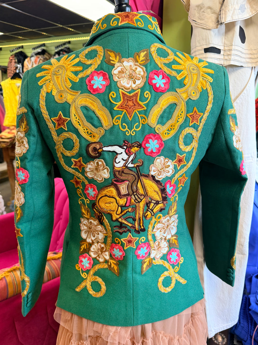 Green Bronc Rider Blazer