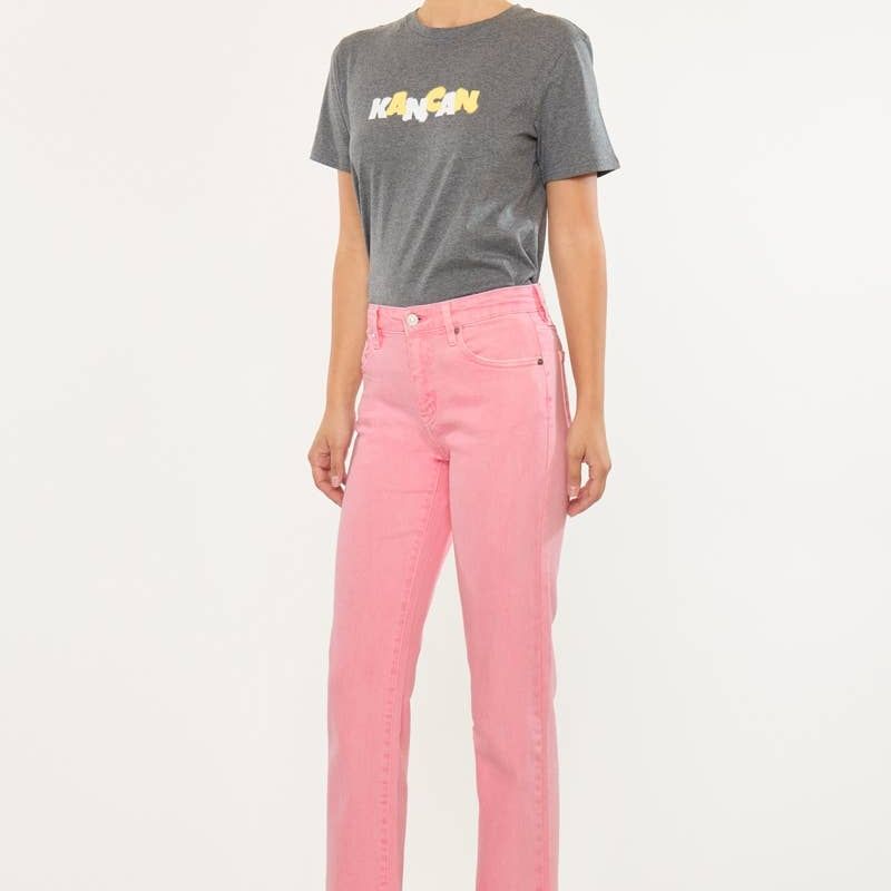 KanCan- Mid Rise Straight Pink