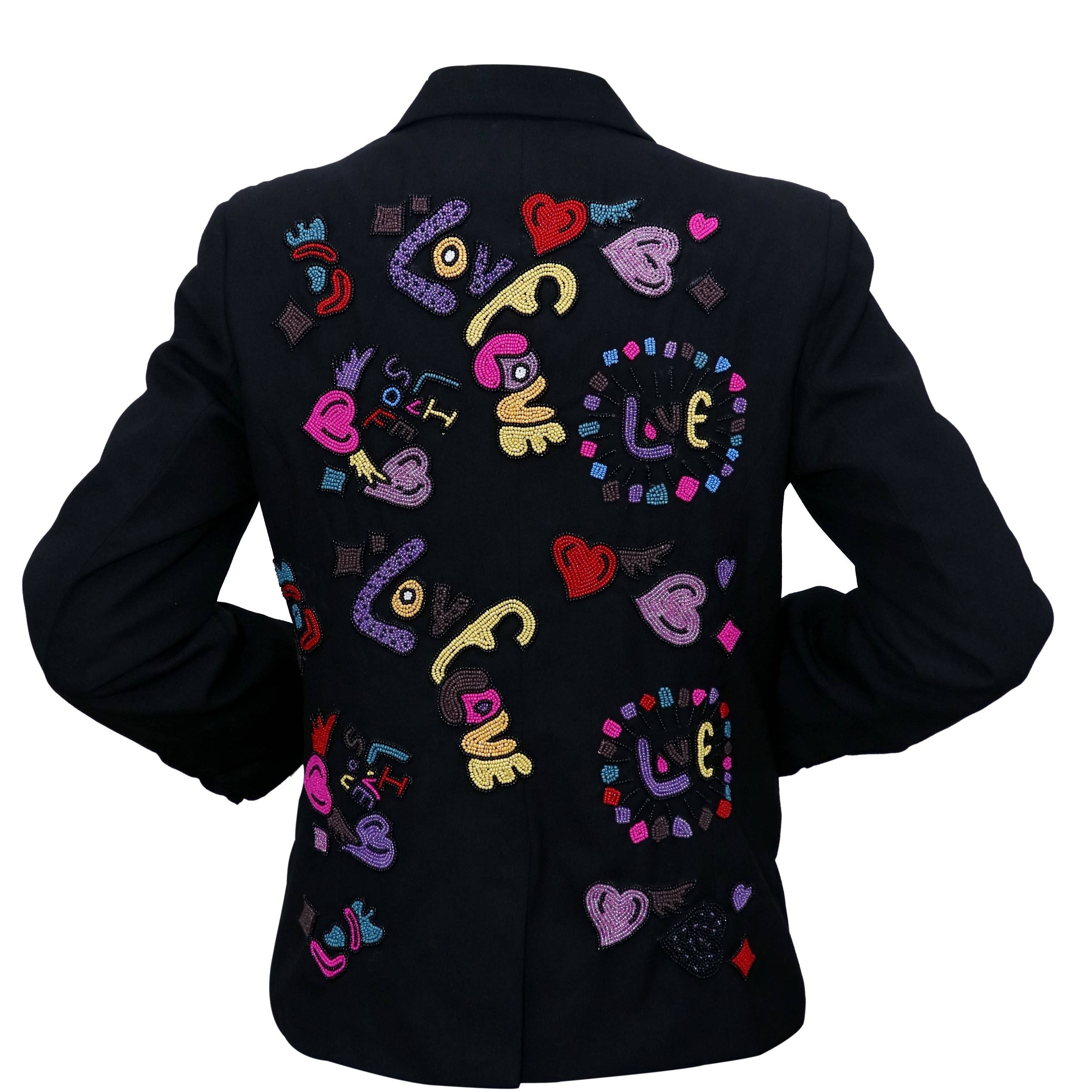 Multi Blazer with Beaded Detail