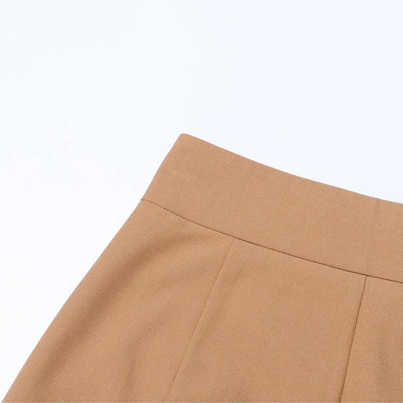 High-Waist Pleated Wide-Leg Pants - Summer Chic