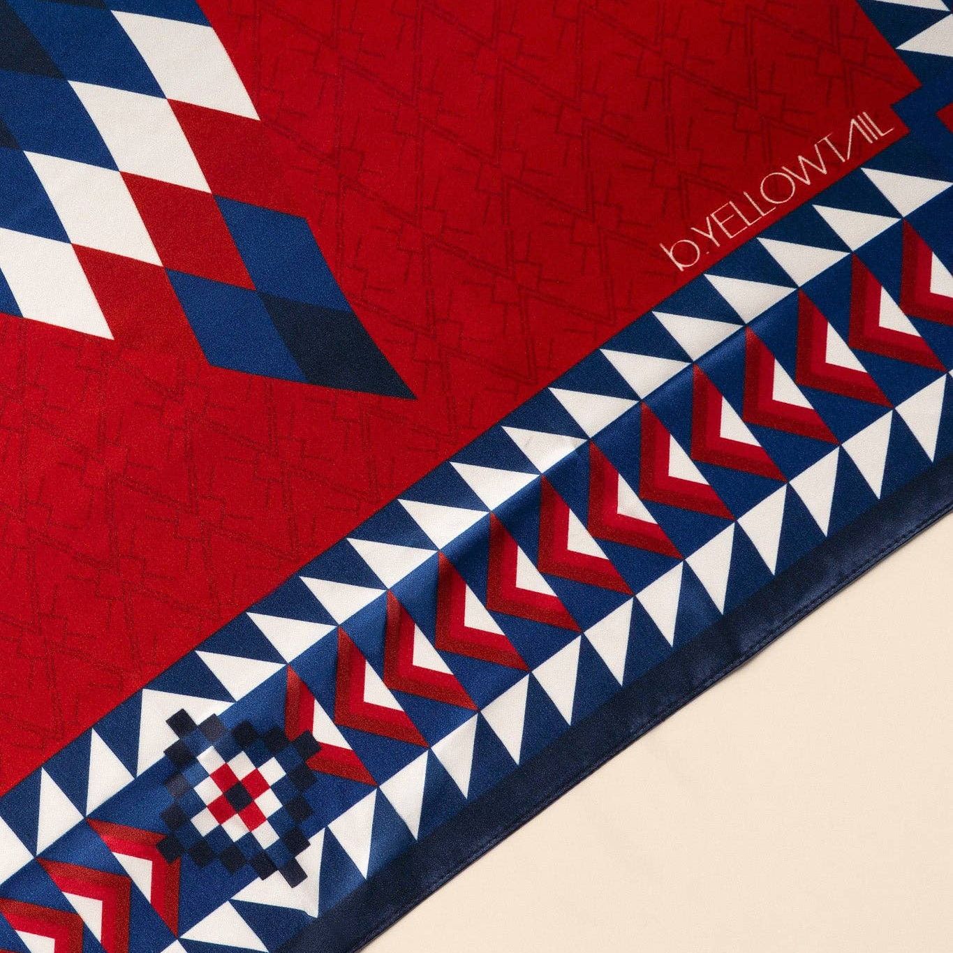 Brave Star Silk Scarf - Red