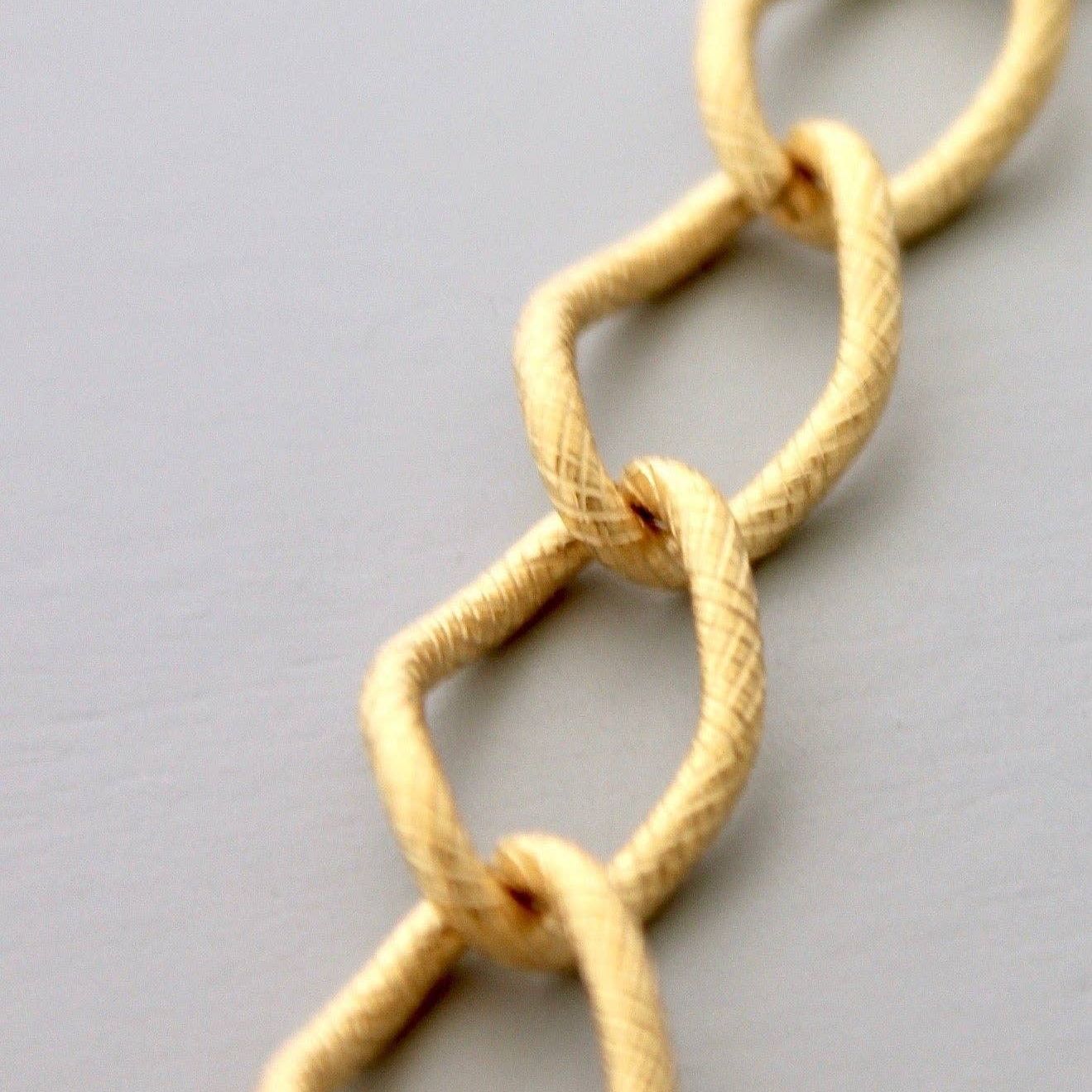 18k matte gold triple strand chain bracelet DORB27