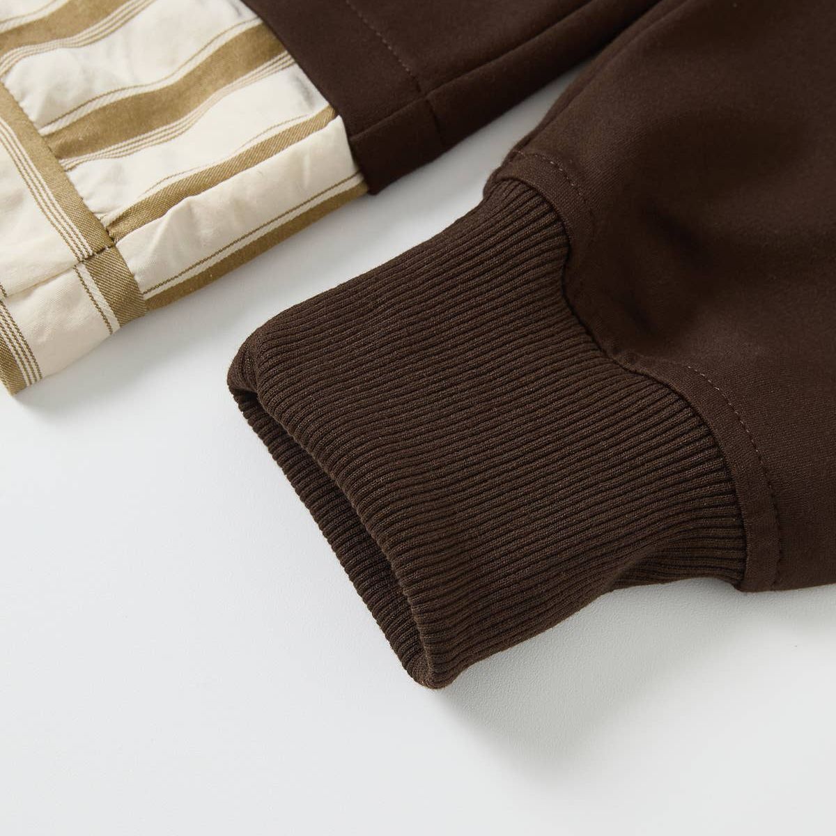 Anette Knit Collar Sweatshirt With Stripe Contrast