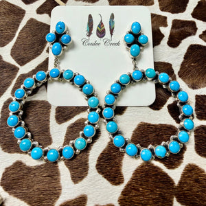 Turquoise Hoops