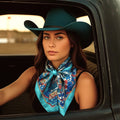 35X35" Blue Multi Pattern Wild Rag / Scarf WR1015